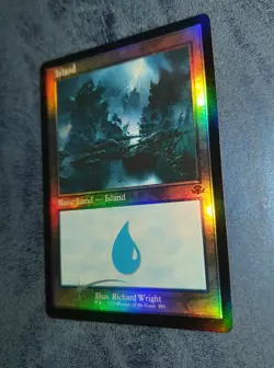 MTG *FOIL RETRO* Dominaria Remastered ISLAND #405 NM - Image 1