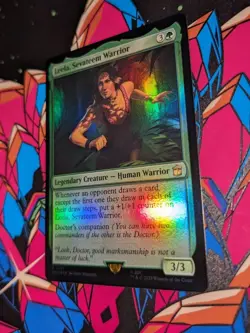 MTG* FOIL * Dr Who Rare LEELA SEVATEEM WARRIOR NM - Image 1
