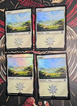 MTG 4 x *FOIL * Lord Of The Rings PLAINS #263 NM - Image 1