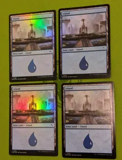 MTG 4 x *FOIL * Murders At Karlov Manor ISLAND #280 NM - Image 1