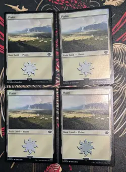 MTG 4 x *FOIL * Lord Of The Rings PLAINS #262 NM - Image 1