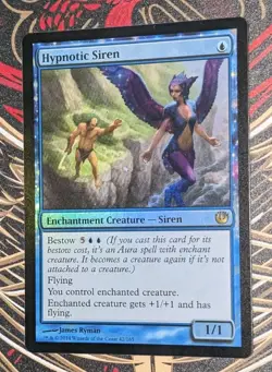 MTG *FOIL* Journey into Nyx Rare HYPNOTIC SIREN NM - Image 1