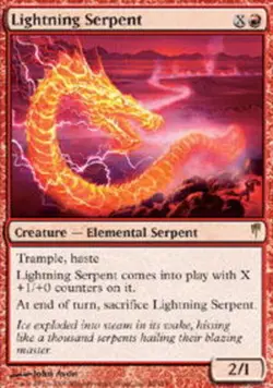 Moderate Play, English MTG Regular Lightning Serpent Coldsnap Magic the Gatherin - Image 1