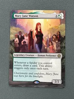 Mary Jane Watson MTG Marvel's Spider-Man Hand Painted Extended Full Altered Art - Image 1