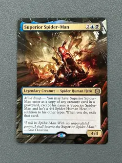 Superior Spider-Man MTG Marvel's Spider-Man Hand Painted Borderless Altered Art - Image 1