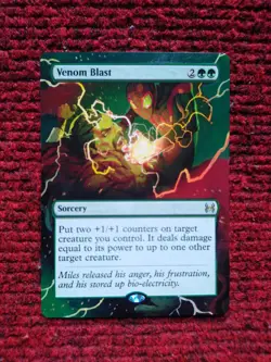 Venom Blast MTG Marvel's Spider-Man Eternal Hand Painted Borderless Altered Art - Image 2