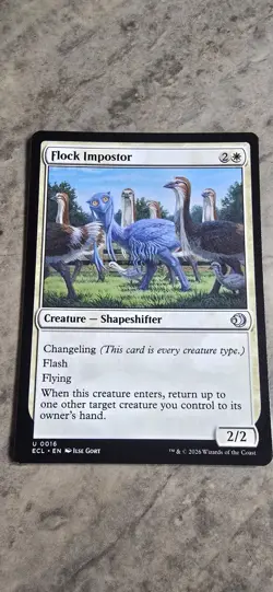 Flock Impostor Lorwyn Eclipsed Regular Creature Shapeshifter Uncommon MTG NM - Image 1