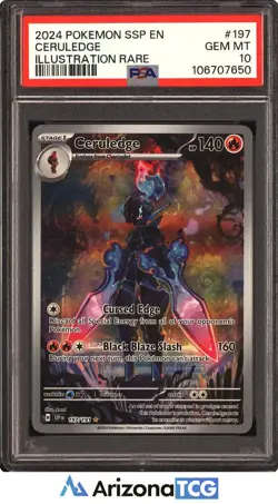 Pokemon 2024 Ceruledge 197/191 Full Art IR Surging Sparks GEM MINT PSA 10 - Image 1