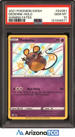 Pokemon 2021 Dedenne SV051/SV122 Holo Shining Fates GEM MINT PSA 10 - Image 1