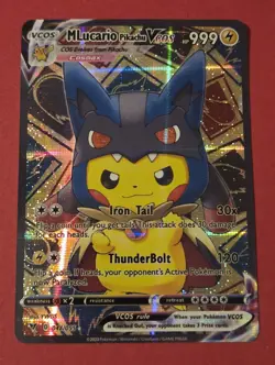 Pikachu Mega Lucario Cosplay Pokemon Cute Doujin ACG HOLO Card - Near Mint C. - Image 1