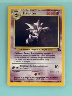 1999 Pokemon - Haunter Fossil 6/62 Holo Unlimited Rare NM - Image 1