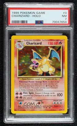 Charizard Holo Pokemon Base Set PSA 7 1999 - Image 1