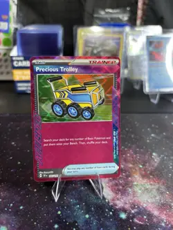 Pokemon TCG Trainer Precious Trolley 185/191 Ace Spec Holo Sv08: Surging Sparks - Image 1