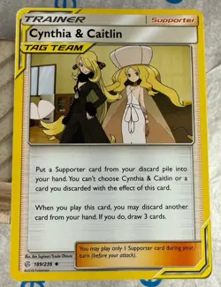 2019 Pokemon Cynthia & Caitlin - 189/236 - Uncommon SM12 - Cosmic Eclipse - Image 2