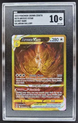 2023 Pokemon Crown Zenith Arceus VSTAR Galarian Gallery Secret Rare SGC 10 NE - Image 1