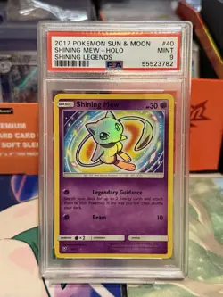 Shining Mew 40 PSA 9 Pokemon Shining Legends Shiny Holo Rare - Image 1