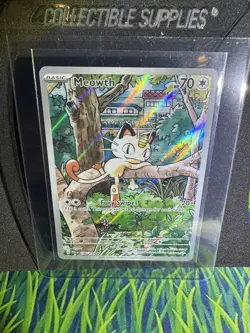 Pokemon Meowth 106/094 Full Art Holo Me02: Phantasmal Flames 70 HP English - Image 1