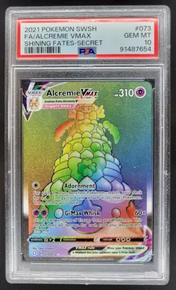 2021 Pokemon Sword & Shield Shining Fates Alcremie VM #073/072 PSA 10 NE - Image 1