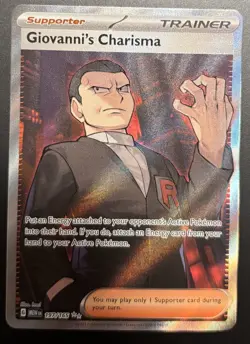 Pokemon Scarlet & Violet 151 Giovanni's Charisma 197/165 Ultra Rare Trainer NM/M - Image 1