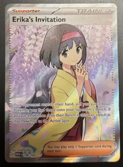 Pokemon Scarlet & Violet 151 Erika's Invitation 196/165 Ultra Rare Trainer NM/M - Image 1