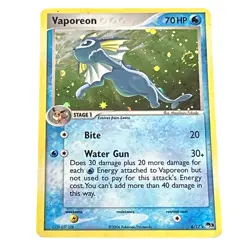 💫💫Vaporeon Holo 006/017 Pop Series 3 Holo Promo Pokemon HUGE SWIRL 💫💫 - Image 1