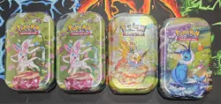Pokemon Prismatic Evolutions Mini Tins (4) Brand New Sealed - Image 1