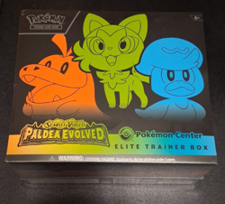 Paldea Evolved Pokemon Center Elite Trainer Box PC ETB SEALED Small Hole in seal - Image 1