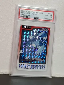 1997 Pocket Monsters Carddass 144 Articuno-Prism PSA8 - Image 3