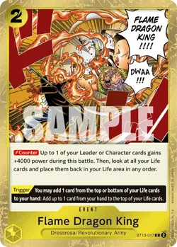 Flame Dragon King ST13-017 English Three Brothers Bond One Piece Card - Image 1