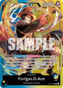 Portgas.D.Ace ST13-002 English Leader Three Brothers Bond One Piece Card - Image 1