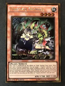 Yu-Gi-Oh TCG #PGL2-EN041 Traptrix Dionaea 1st Edition Gold Rare NM - Image 1
