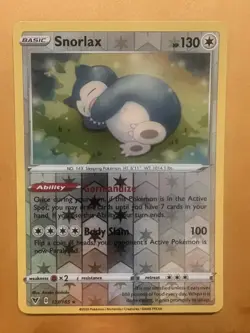 Pokemon TCG Snorlax SWSH Vivid Voltage 131/185 Reverse Holo Rare Card NM - Image 1