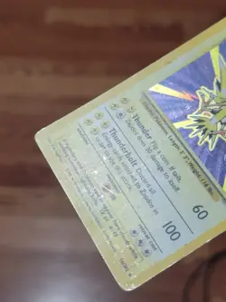 Pokemon Card Unlimited Edition Holo Rare Base Set 1999 Zapdos 16/102 PL** - Image 3