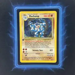 🌈 1st Edition Machamp 8/102 🌈Original Holo Rare Pokemon Base Set Card 1999 - Image 1