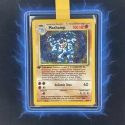 🌈 1st Edition Machamp 8/102 🌈Original Holo Rare Pokemon Base Set Card 1999 - Image 2
