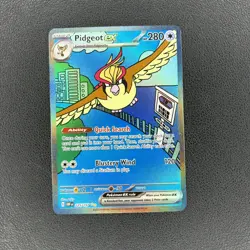 Pidgeot ex SIR 225/197 SV03: Obsidian Flames Pokemon TCG Holo NM - Image 1