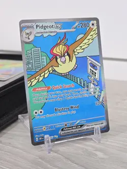 Pokemon Card TCG Pidgeot ex SIR 225/197 SV03: Obsidian Flames Holo Full Art NM - Image 1