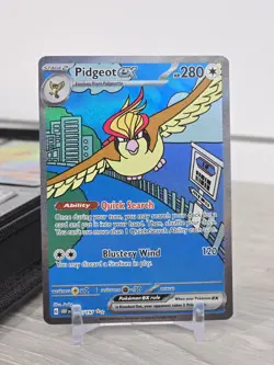 Pokemon Card TCG Pidgeot ex SIR 225/197 SV03: Obsidian Flames Holo Full Art NM - Image 3