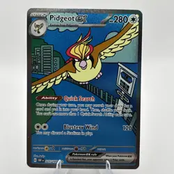 Pidgeot ex SIR 225/197 SV03: Obsidian Flames Pokemon TCG Holo NM - Image 1