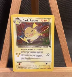 Vintage Pokemon Card Rare Holo DARK RAICHU Team Rocket Set Secret Rare 83/82 - Image 1