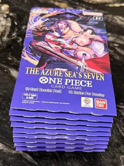 One Piece OP-14 The Azure Sea’s Seven Sleeved Booster Pack English TCG Lot Of 10 - Image 3
