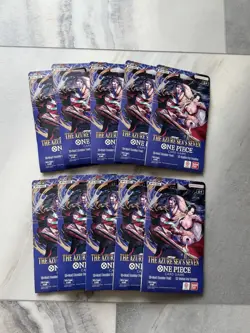One Piece TCG The Azure Sea’s Seven Op-14 Sleeved Booster Pack Lot of 10! - Image 1
