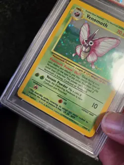 PSA 9 Mint Pokemon 1999 Unlimited Holo Venomoth Jungle No Symbol Error #13 Rare! - Image 4