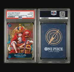 2024 One Piece Promo Convention Exclusive Foil P-043 P Monkey D. Luffy PSA 10 EN - Image 3