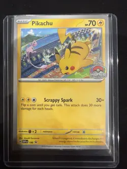 Pokemon TCG Pikachu SVP 190 Black Star 2024 World Championship Promo Card SEALED - Image 1
