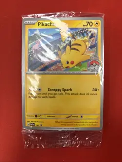 Pikachu SVP EN 190 - 2024 World Championships Sealed Promo Pokemon TCG Card - Image 1