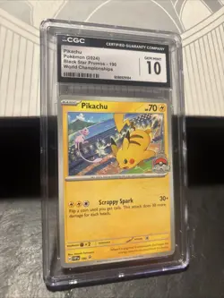 Pokemon Card TCG - Pikachu SVP 190 World Championships Black Star Promo NM - Image 3