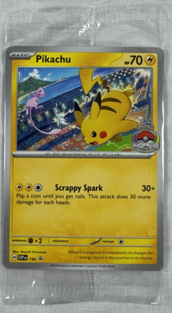 Pokemon TCG Pikachu 2024 World Championships SVP EN 190 Black Star Promo Sealed - Image 1