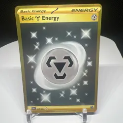 Pokemon Basic Metal Energy Secret Hyper Rare Gold Holo Card 099/064 - Image 1