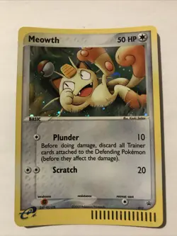 Meowth 013 Holo Rare Nintendo Black Star Promo Pokemon Card - Image 1